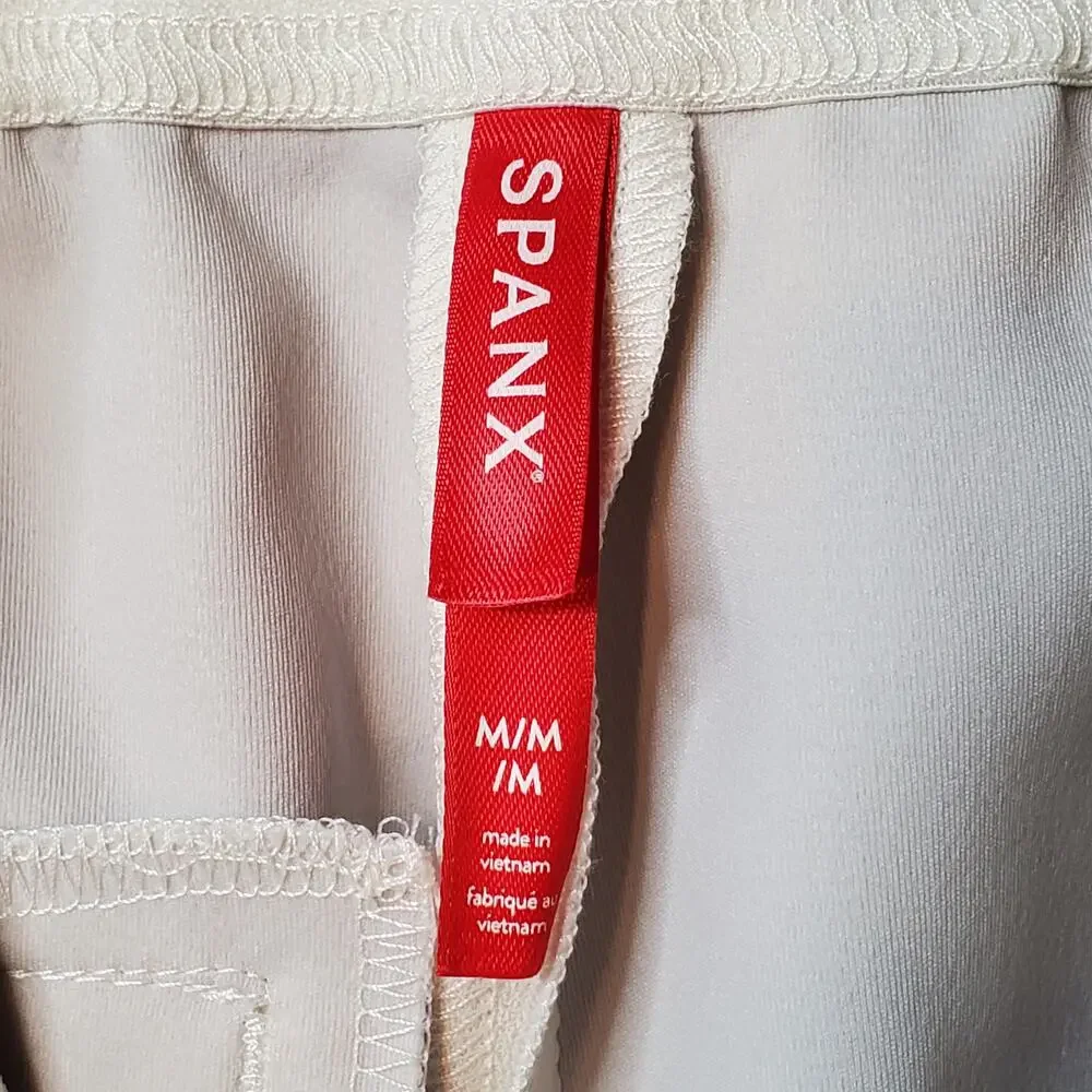 Spanx Women's Size M NWT Carefree Opacity Crepe Trousers Ivory White 20910 - Picture 6 of 9